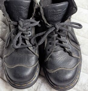 Vintage Dr. Martens Black Leather Men's Boots